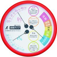 シンワ　温湿度計　Ｆ‐３Ｌ２　熱中症注意　丸型　１５ｃｍ　レッド　防雨タイプ 70600 | 工具の楽市
