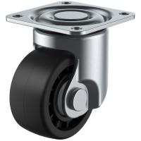 ユーエイ　プレート式　自在　低床キャスター　強化ナイロン　車輪径７５ｍｍ　　Ｈタイプ　ＨＳＧ型　取付寸法６３×６３ HSG-75GNB | 工具の楽市