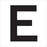 TRUSCO(トラスコ)　表示板　アルファベット「Ｅ」　４２０Ｘ４２０ TAEH-E≪お取扱終了予定商品≫ | 工具の楽市