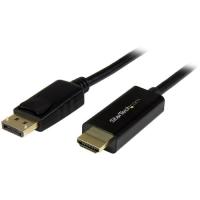 スターテック　ディスプレイ変換ケーブル／ＤＰ　１．２　−　ＨＤＭＩ　１．４／２ｍ／４Ｋ３０Ｈｚ／ＢＫ DP2HDMM2MB | 工具の楽市