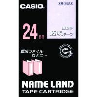 カシオ　ネームランド用透明テープに白文字２４ｍｍ XR-24AX | 工具の楽市