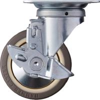 ハンマー　旋回式ウレタン車輪（ナイロンホイール・ボールベアリング）１００ｍｍ　ストッパー付 419S-UB100 | 工具の楽市