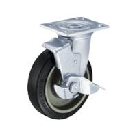 ハンマー　重荷重用旋回式ゴム車輪（イモノホイール・ラジアルボールベアリング）２００ｍｍ　ＳＰ付 519BPS-CR200 | 工具の楽市