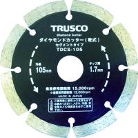 TRUSCO(トラスコ)　ダイヤモンドカッター　１２５Ｘ２ＴＸ７ＷＸ２２Ｈ　ウェーブ TDCW-125 | 工具の楽市