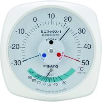 佐藤　ミニマックス１型最高最低温度計（湿度計付き）　（７３０８−００） 7308-00 | 工具の楽市