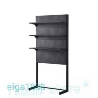 フロア穴あきパネルシェルフ デスクボード パンチングボード 調節可能レイヤー 自立型スチール製 壁面収納 寝室 / 書斎用 メタルシェルフ