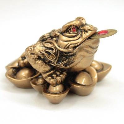 雷神三本脚蛙　唐物　縁起物　置物　　　　　骨董品　アンティーク　レトロ 開運 三本足 カエル 置物 風水 玄関 縁起 かわいい 三脚蟾蜍