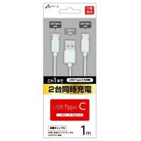 エアージェイ 保護キャップ付き USB Type-C ツインケーブル 1m UKJ-TWTC1M WH | ケーズデンキ Yahoo!ショップ