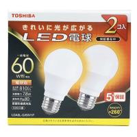 東芝（TOSHIBA） ＬＥＤ電球　電球色　２個入り LDA8L-G/60V1P | ケーズデンキ Yahoo!ショップ