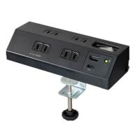 ELPA PD対応 USB 集中スイッチ付デスクタップ WLS-DS4222SUC(BK)
