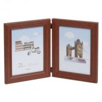 ナカバヤシ　木製ツインフレーム　2L判タテ型　ブラウン　フ-TWSW-301-BR | 熊取屋