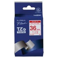 （まとめ） ブラザー BROTHER ピータッチ TZeテープ ラミネートテープ 36mm 白／赤文字 TZE-262 1個 〔×4セット〕 | kiraku