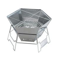 キャプテンスタッグ M-6500 ヘキサステンレスファイアグリル | くらし壱番館