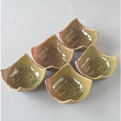 織部焼 作家 北野耕司 丸型 小鉢 3個セット 織部焼 作家 北野耕司 丸型 小鉢 3個セット 骨董 アンティーク