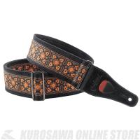 RightOn! STRAPS GLASTONBURY II BLACK《ビンテージスタイル・ギターストラップ》 | 昭和32年創業の老舗 クロサワ楽器