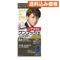 サロンドプロ　ワンプッシュメンズカラー（白髪用）６Ａ＜深みのあるアッシュブラウン＞1剤50g・2剤50g・ボリュームシャンプー10mL | クスリのアオキhappy ヤフー店