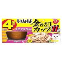 いなばペットフード　金のだし　カップ　11歳　まぐろ・かつお・ささみ　(70g×4個) | くすりの福太郎