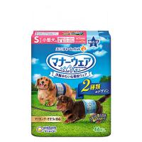 ユニチャーム ペットケア マナーウェア 男の子用 Sサイズ 小型犬用 青チェック・紺チェック (46枚) オス 犬用紙おむつ | くすりの福太郎