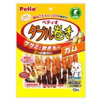 ペティオ　ササミ+チキンガムMOGU砂ぎもハード　ダブル巻き　ガム　(10本)　ドッグフード　犬用おやつ | くすりの福太郎