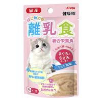 アイシア 国産 健康缶パウチ はじめての離乳食 まぐろとささみペースト (40g) キャットフード 幼猫期用 | くすりの福太郎