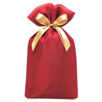 包む 巾着バッグ レッド オーガンジー Lサイズ WR L T2804L (1枚) ラッピング 誕生日 クリスマス 贈り物 | くすりの福太郎