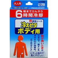 ライオン 冷えピタ ボディ用 大人用 (12枚入) 6時間冷却 熱救急シート | くすりの福太郎