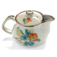 母の日ギフト 左利き様用 九谷焼 急須 大 椿に鳥　裏絵(Kutani teapot)おしゃれ 茶器 ポット急須 ティーポット お茶 紅茶 二人用 結婚祝い プレゼント | 百華園(登録商標)