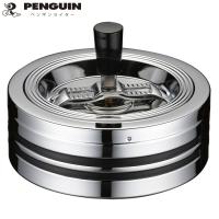 クロームライン2 回転灰皿 大 140mm ペンギンライター フタ付き卓上灰皿 | 喫煙具屋ぷかり亭 Zippo Shop