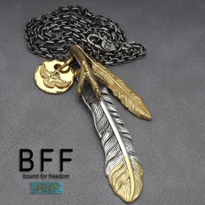 [高品質] silver925 金爪 銀爪 フェザー イーグルフック ネックレス Amazon | [silver KYASYA]シルバー925 フェザーネックレス 925