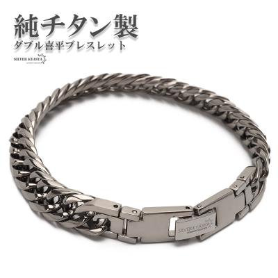シルバー925 ブレスレット 喜平 6面ダブル（メンズブレスレット