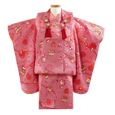七五三 女の子 3歳 着物 被布 絞り（レンタル、各種サービス）の