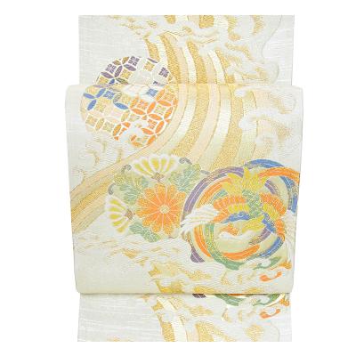 新品西陣名門小泉織物正絹最高級多色織王朝ロイヤル菱花鳥織特撰豪華振袖用袋帯 新品西陣名門小泉織物正絹最高級多色織王朝ロイヤル菱花鳥織