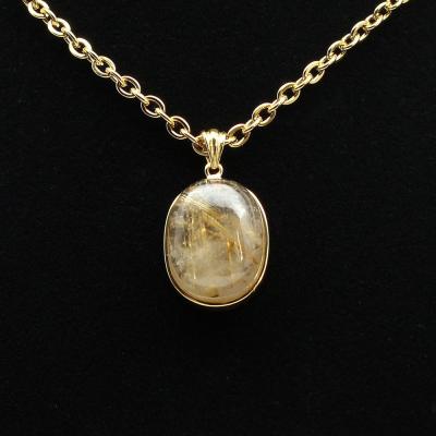 ルチルクォーツ ネックレス（ファッション）（色：オレンジ系）の商品