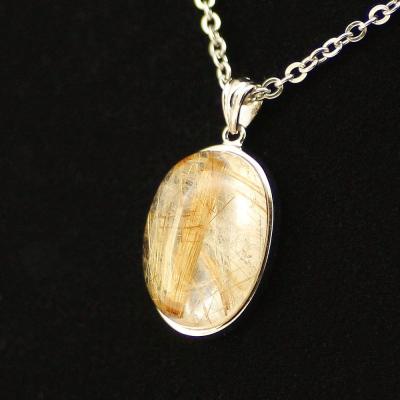 ルチルクォーツ ネックレス（ファッション）（色：オレンジ系）の商品