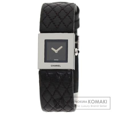 CHANEL(シャネル) 腕時計 マトラッセ レディース 黒 CHANEL - シャネル マトラッセ 腕時計 クオーツ ブラック文字盤
