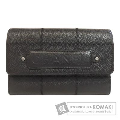 早い者勝ち！Chanel 二つ折り財布 ブラック CHANEL 二つ折り財布 ブラウン/ブラック レザー