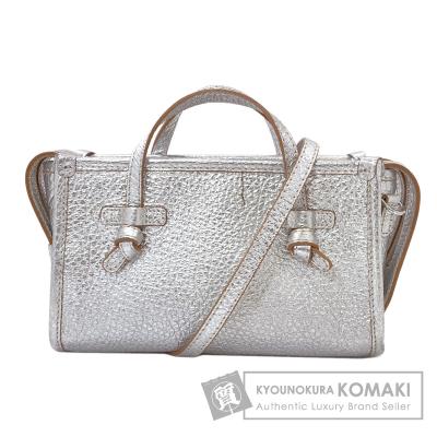 ジャンニキャリーニ 2way ハンド ショルダーバッグ シルバー アリファ ジャンニキャリーニ アリファ（色：シルバー系）の商品一覧 通販