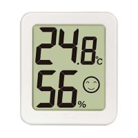 デジタル温湿度計 環境チェッカー ミニ ホワイト 72×62×21mm 大文字 73244 シンワ測定 | KanamonoYaSan KYS