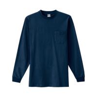 長袖Tシャツ ポケット付 男女兼用 ネイビー M AZ-10530-008-M アイトス AITOZ | KanamonoYaSan KYS