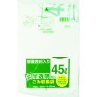 サニパック HT41容量表記入り白半透明ゴミ袋45L 10枚 HT41-HCL | KanamonoYaSan KYS