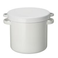 WRS-18 野田琺瑯 ラウンドストッカー 18cm ホワイトシリーズ 容量4．5L お米3．5kg目安 | LifeStage Nana! Yahoo!店