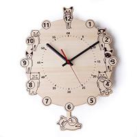 ヤマト工芸 CATS clock N サイズ：約W27.5 D4.5 H33.5 YK18-003 | La cachette