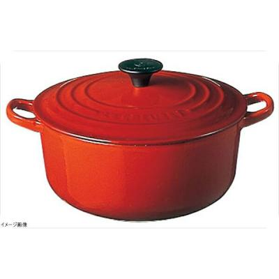 ル・クルーゼ (Le Creuset) ココット・ロンド チェリーレッド 20cm