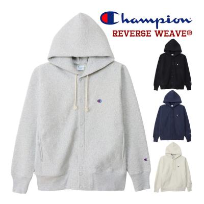 Champion メンズパーカー（ジップ、ボタン：ボタン留め）｜トップス