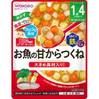 和光堂　ビッグサイズのグーグーキッチン　お魚の甘からつくね　1歳4か月頃から　100g | くすりのレデイハートショップ