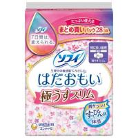 【医薬部外品】ソフィ　はだおもい　極うすスリム　羽つき　28枚 | くすりのレデイ笹沖Yahoo!店