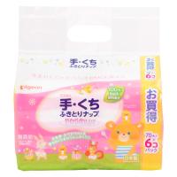 ピジョン　手・くちふきとりナップ（70枚×6個） | くすりのレデイ撫川Yahoo!店