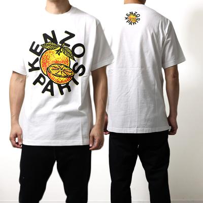 【KENZO】メンズ ラベルプリントTシャツ オレンジ KENZO - KENZO Tシャツの通販 by ヤマッスル's shop｜ケンゾー