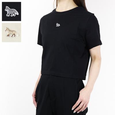 MAISON KITSUNÉ ロゴ 半袖Tシャツ クロップド 新品未使用 楽天市場】メゾンキツネ Tシャツ レディース 半袖 クロップド