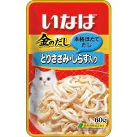 お試し金のだし Ｐ ささみ・しらす入り  40gペットフード ねこ エサ ササミ 鶏肉 シラス 魚介 ほたて ホタテ だし キャット | SUGARTIME